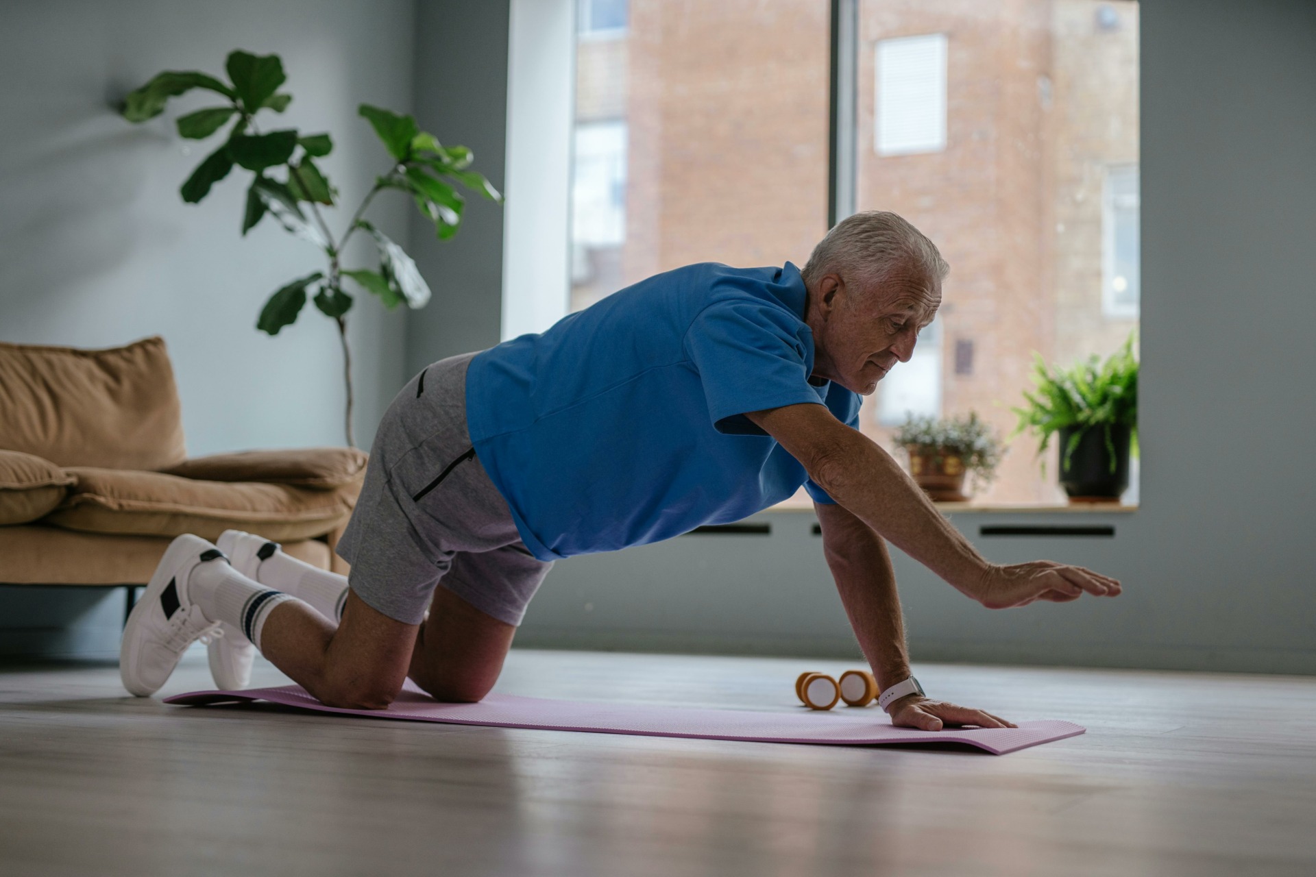 Old man balancing